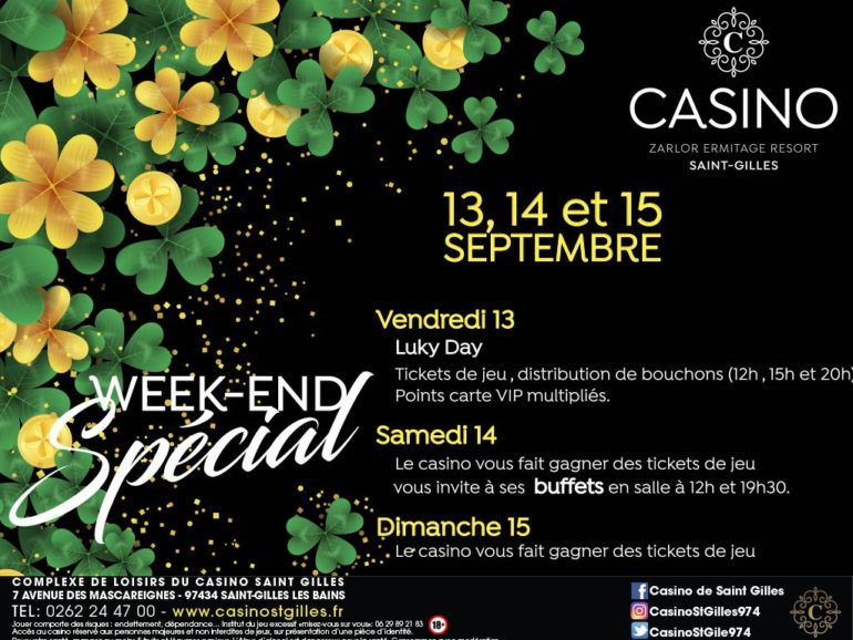 WEEK-END SPÉCIAL DE LA CHANCE : vendredi 13, samedi 14 et dimanche 15/09