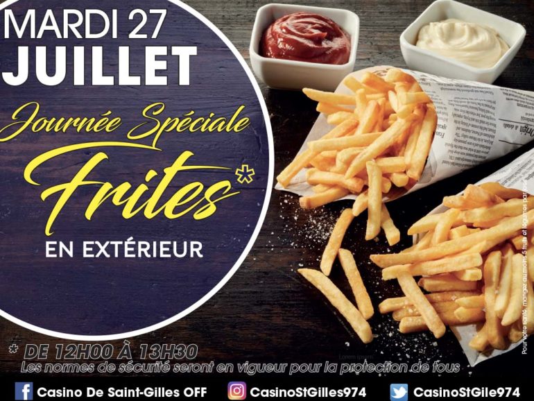 Buffet de Frites offert en salle des Machines