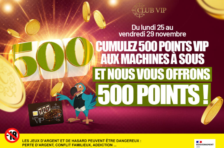 Points offerts sur votre carte VIP